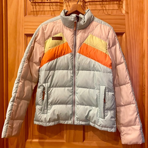 Obermeyer Down Light Blue Girls Jacket Size L